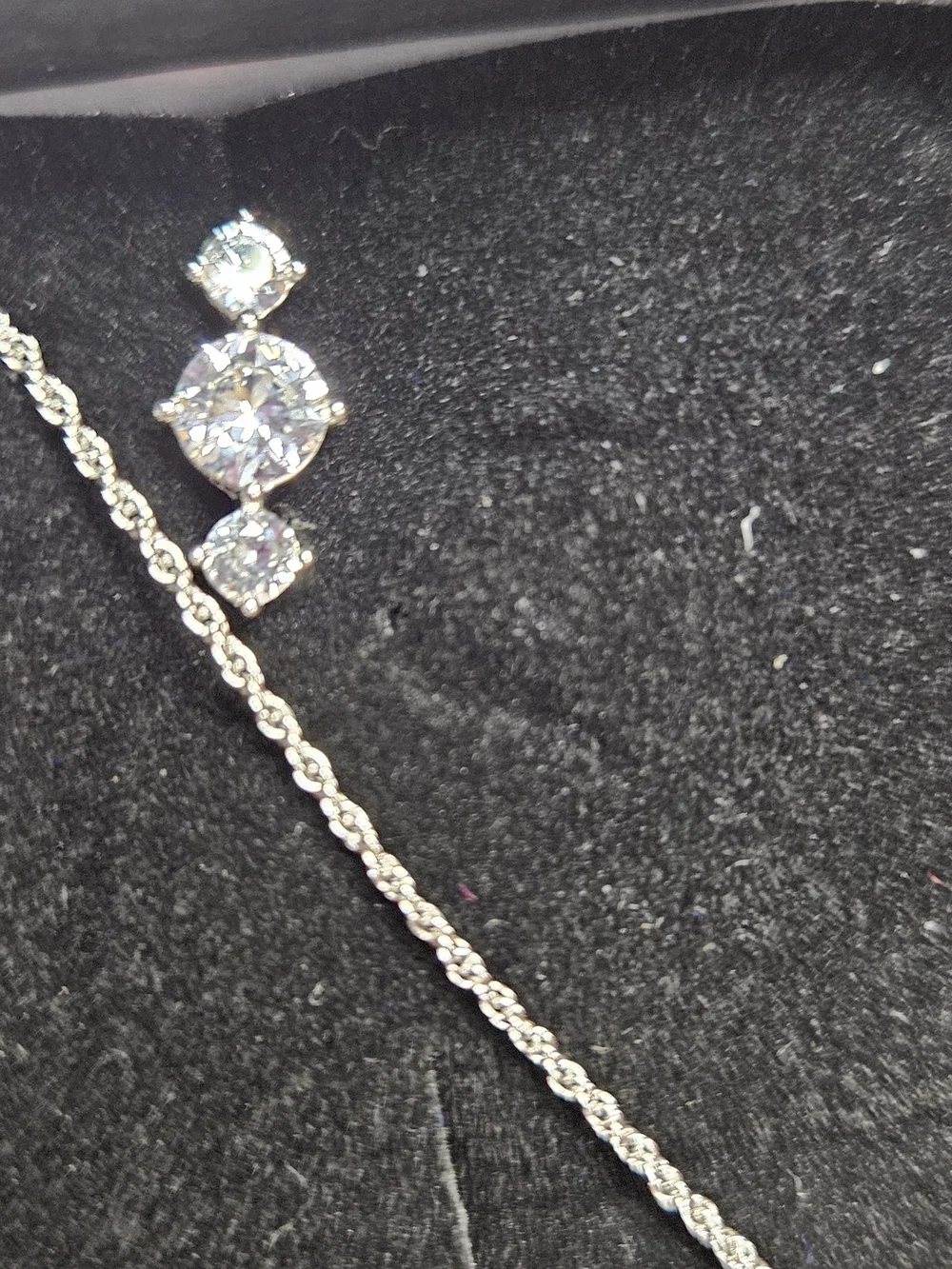 Zales White Lab-Created Sapphire Set - Picture 4 of 4